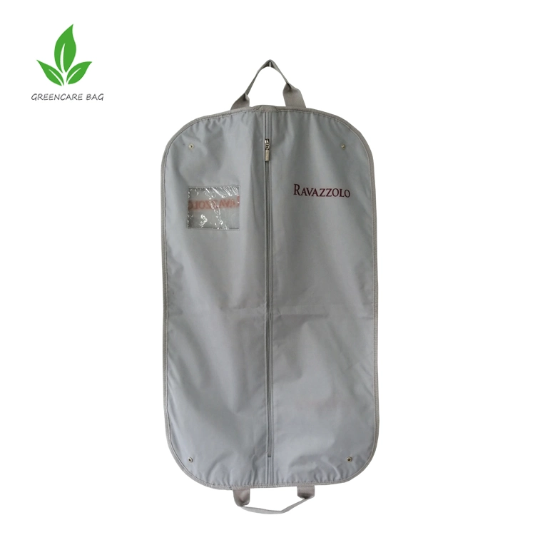 High Quality 600d Polyester Garment Bags PVC Window Garment Bags Wholesale Suit Zip Lock Suit Cover Dust Bag