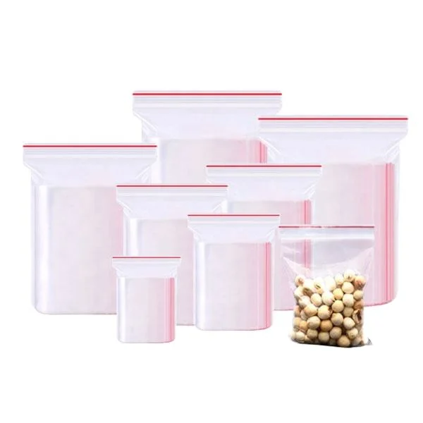 Freezer Food Packaging LDPE Ziplock Bag Reusable Zip Lock Plastic Zipper Bags