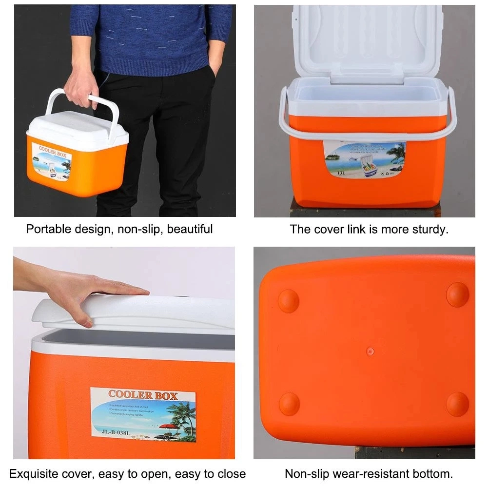 8L Outdoor Incubator Portable Drinks Food Storage Box Car Cold Ice Fishing Box Cooler Mini Fridge Rectangle Ice Bucket for Home BBQ Picnic