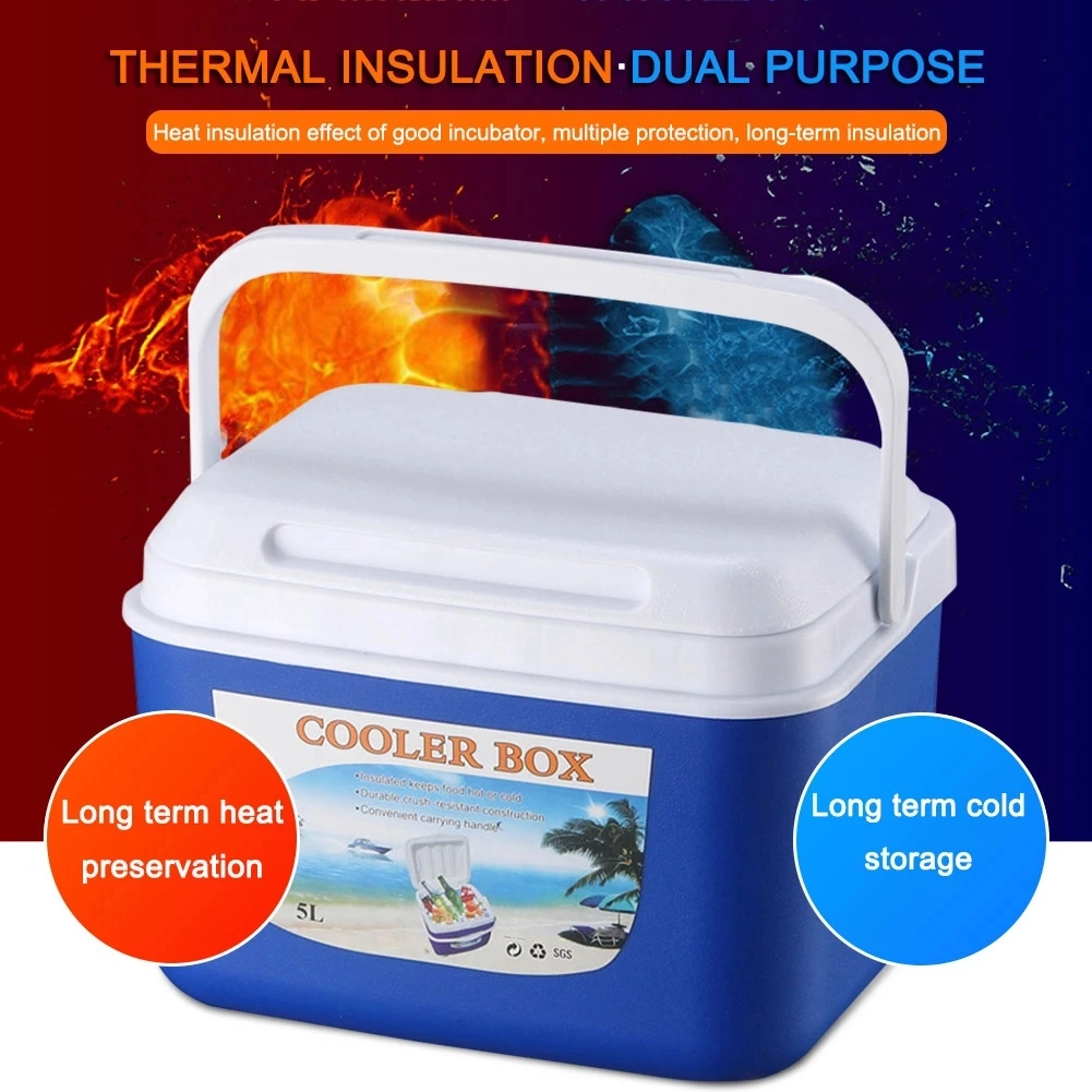 8L Outdoor Incubator Portable Drinks Food Storage Box Car Cold Ice Fishing Box Cooler Mini Fridge Rectangle Ice Bucket for Home BBQ Picnic