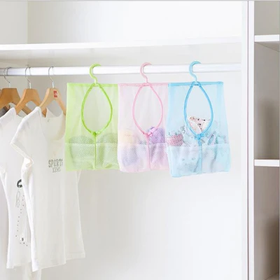 욕실 샤워 스토리지 주최자 메쉬 가방 햄퍼 가방 옷장 랙 옷 클립 컬렉션 가방 교수형 메쉬 가방 bl12306